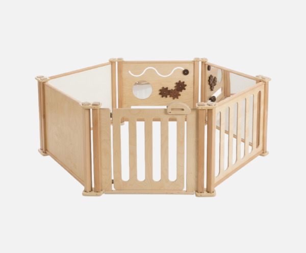 Natural Wood Modular Playpen & Activity Center