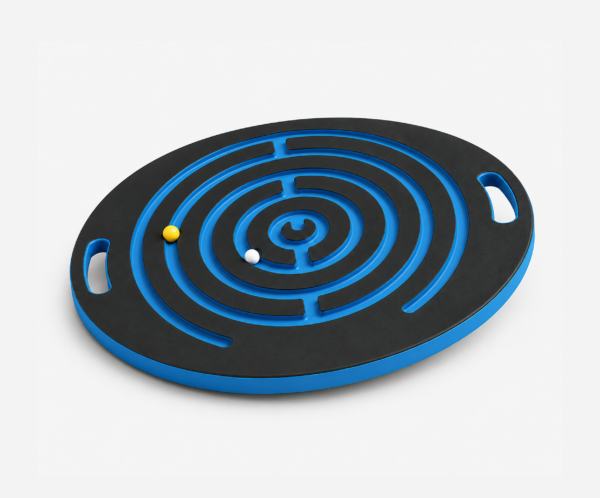 🌀 Wooden Balance Maze Board – Fun & Focus