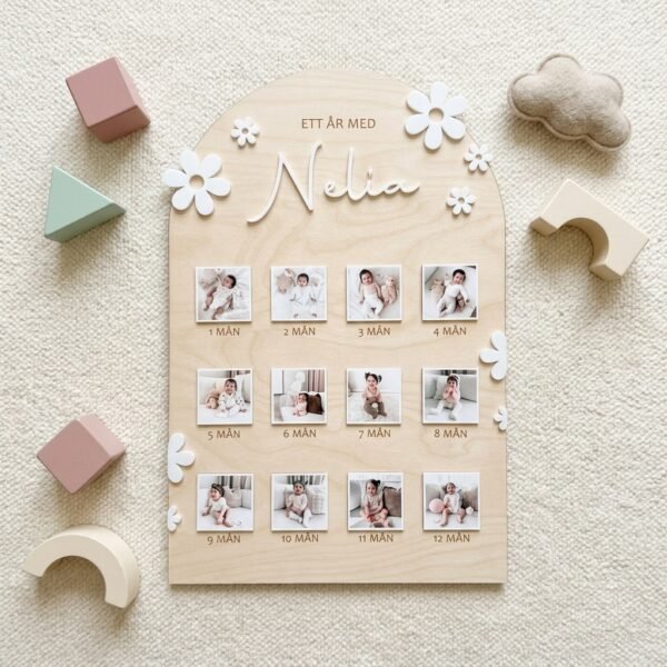 🌸 Baby Milestone Memory Frame