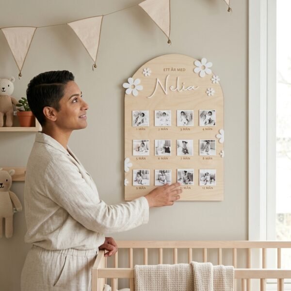🌸 Baby Milestone Memory Frame